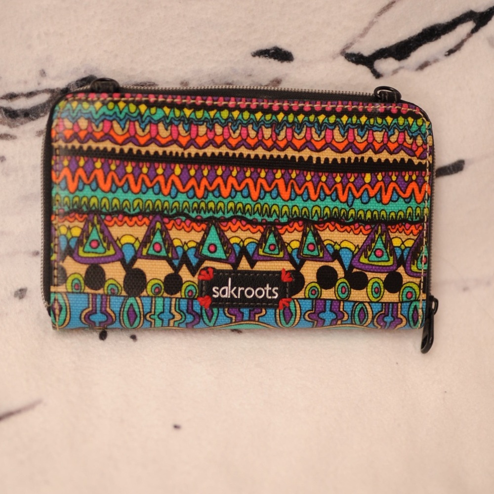 Sakroots wallet with cellphone pocket